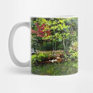 Decorative Bridge in Autumn Park Mug